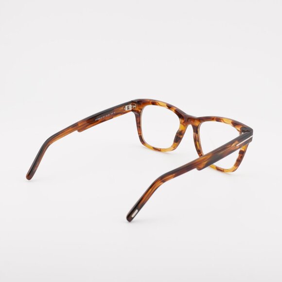 Tom Ford FT5886-B 047 Eyeglasses Light Brown 52mm Square Frame, Blue Light Block - Picture 6 of 10